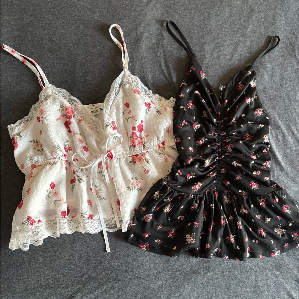 American Eagle Fairycore lace tank top spaghetti strap bundle